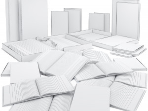 book set 3 3D Model