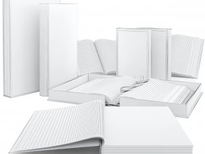 book set 3 3D Model