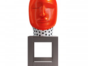 scultura della testa di Jun Kaneko Modello 3D