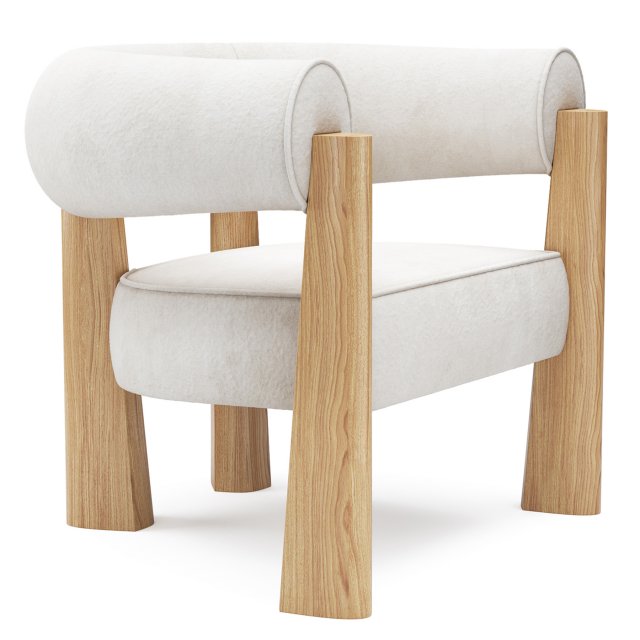 achille armchair 3D Model .c4d .max .obj .3ds .fbx .stl .blend 