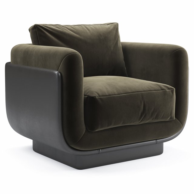 Ebisu Armchair 3D Model .c4d .max .obj .3ds .fbx .stl .blend 
