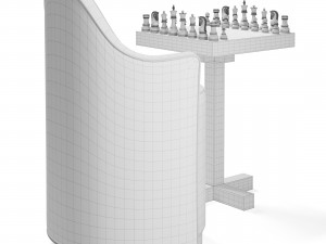 Chess Chair - Table Set Modelo 3D
