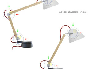 W084 table lamp 3D Model