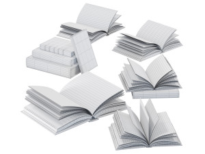 Decorative Books Collection set 5 Modelo 3D