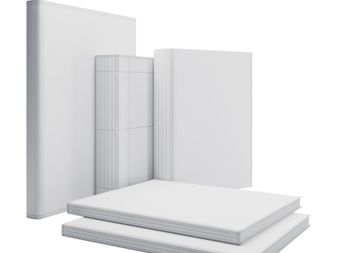Books Collection Set 6 3D Model