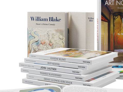 Books Collection Set 6 3D Model