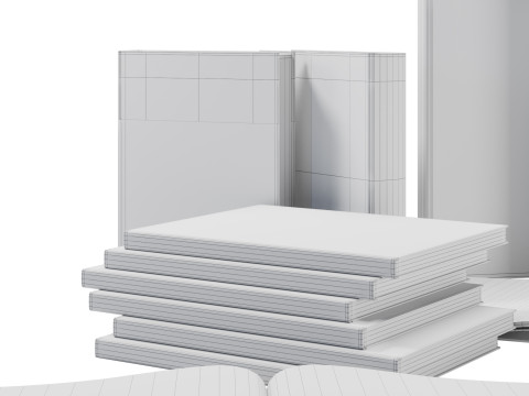 Books Collection Set 6 3D Model