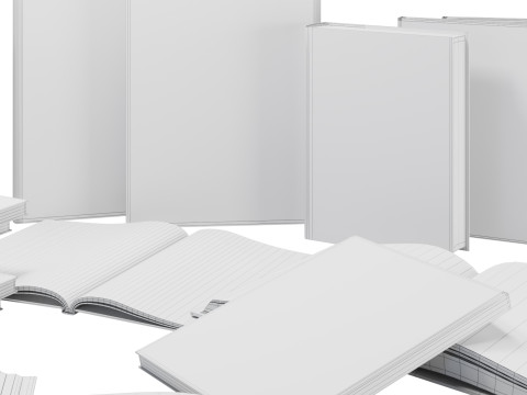 Books Collection Set 6 3D Model