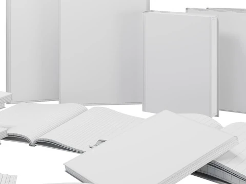 Books Collection Set 6 3D Model
