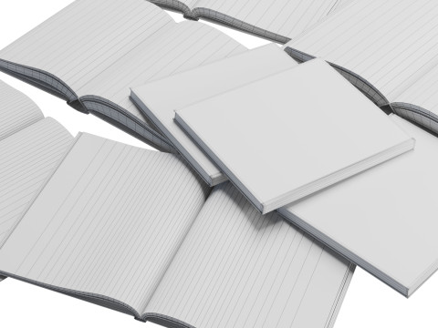 Books Collection Set 6 3D Model