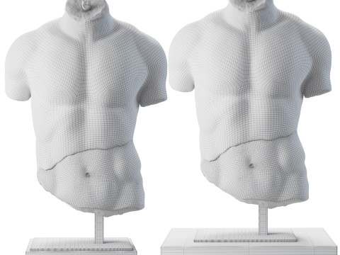 Discophoros Bust and Books Set 1 3D Model