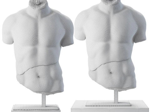 Discophoros Bust and Books Set 1 3D Model