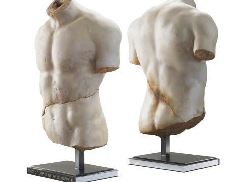 Discophoros Bust and Books Set 1 3D Model