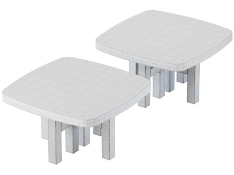 Jean Claude Dresse Side Tables 3D Model