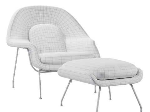 Womb Fur Lounge Chair Modelo 3D