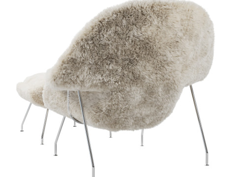 Womb Fur Lounge Chair Modelo 3D