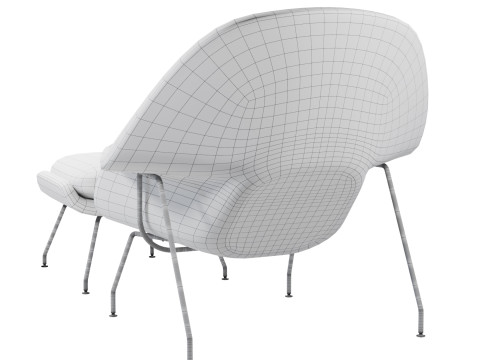 Womb Fur Lounge Chair Modelo 3D