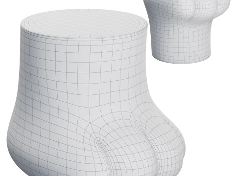Paw Stool Side Table Model 3D