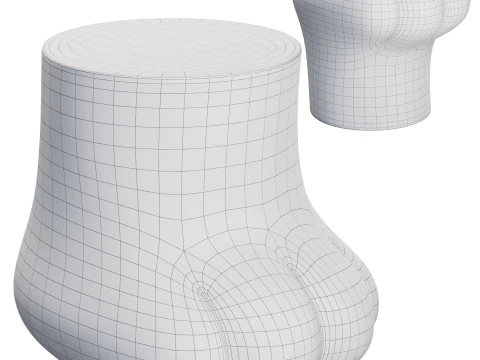 Paw Stool Side Table 3D Model