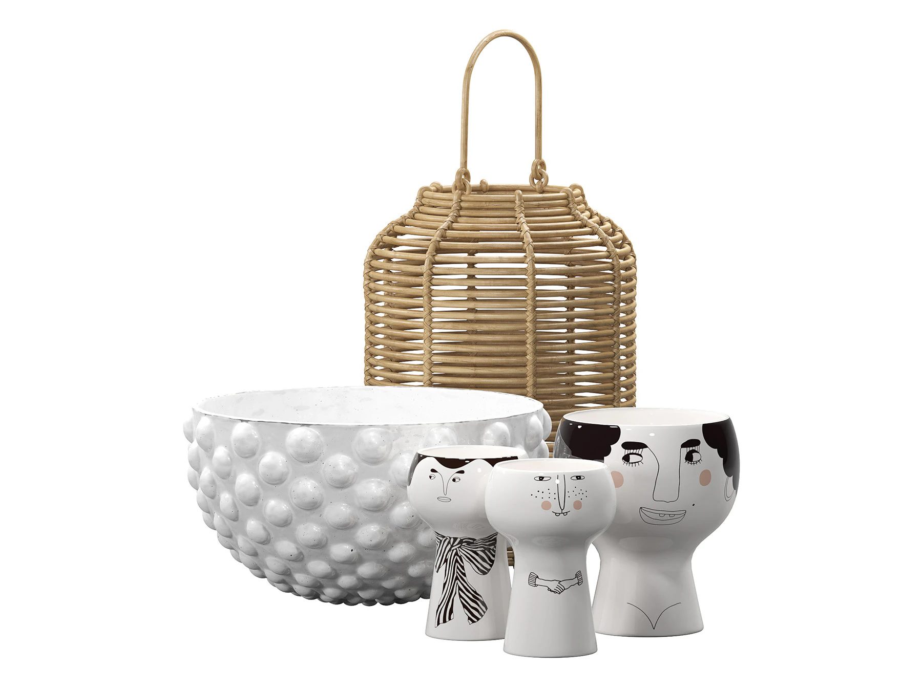 Conjunto de Vasos para Decora&ccedil;&atilde;o 01 Modelo 3D .c4d .max .obj .3ds .fbx .stl .blend 