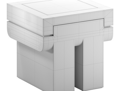 Cadore Side Table - Stool Model 3D