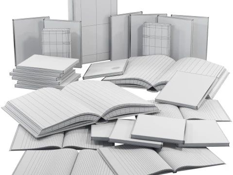 Collezione di libri 7 Modello 3D