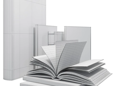 Collezione di libri 7 Modello 3D
