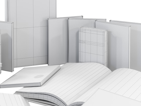 Books Collection Set 7 Modelo 3D