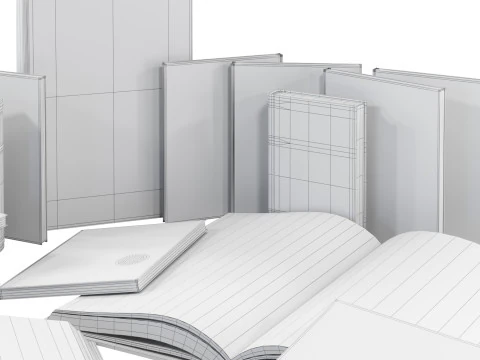 Collezione di libri 7 Modello 3D