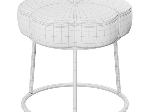 Flower Vanity Stool Model 3D