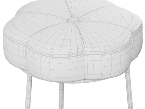 Flower Vanity Stool Model 3D