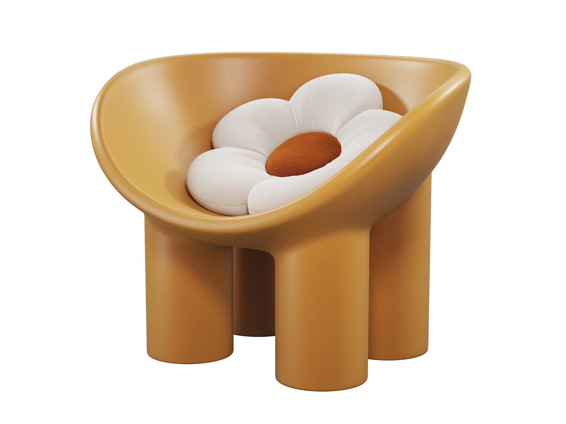 Roly Poly Armchair 3D Model .c4d .max .obj .3ds .fbx .stl .blend 