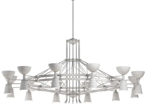 Dutch Large Chandelier Modèle 3D