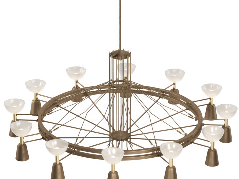 Dutch Large Chandelier Modèle 3D