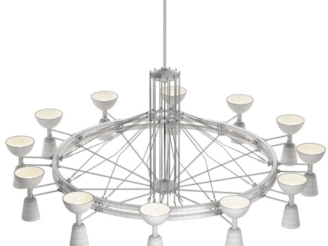 Dutch Large Chandelier Modèle 3D
