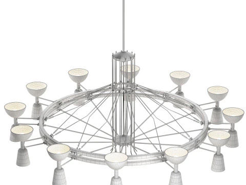 Dutch Large Chandelier 3D Model