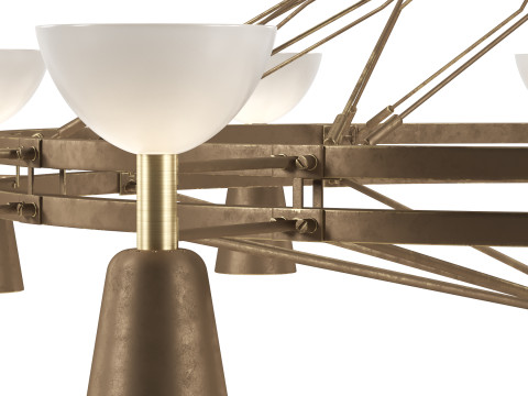 Dutch Large Chandelier Modèle 3D