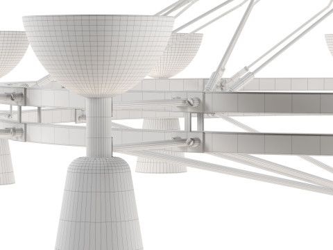 Dutch Large Chandelier Modèle 3D
