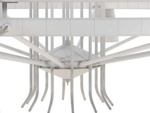 Dutch Large Chandelier Modèle 3D