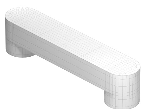 Palm Bench 3D मॉडल
