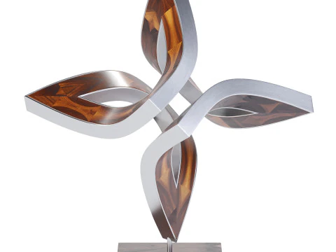 Scultura oscillante che si apre Modello 3D