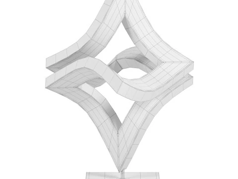 Scultura oscillante che si apre Modello 3D
