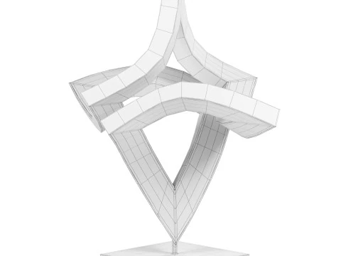 Scultura oscillante che si apre Modello 3D