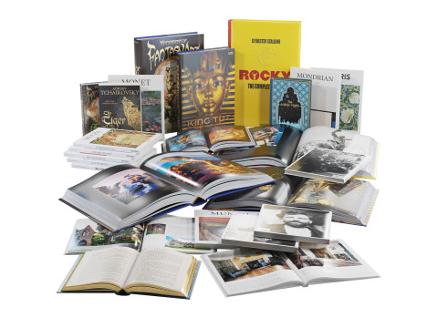 Books Collection Set 8 3D Model