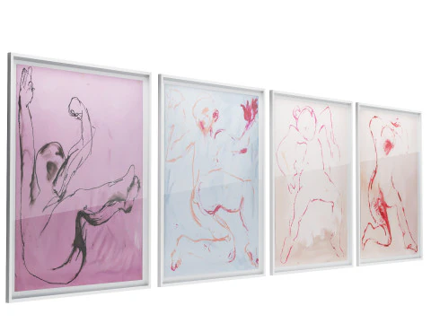 Modern Abstract Paintings 3D Model