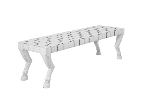 Hardwood Bench 3Dモデル