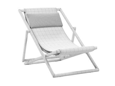 Folding Deck Chair 3D Model