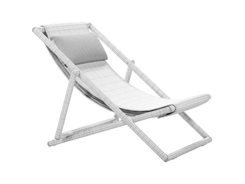 Folding Deck Chair 3D Model