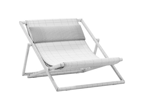 Folding Deck Chair 3D Model
