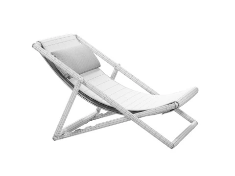 Folding Deck Chair 3D Model